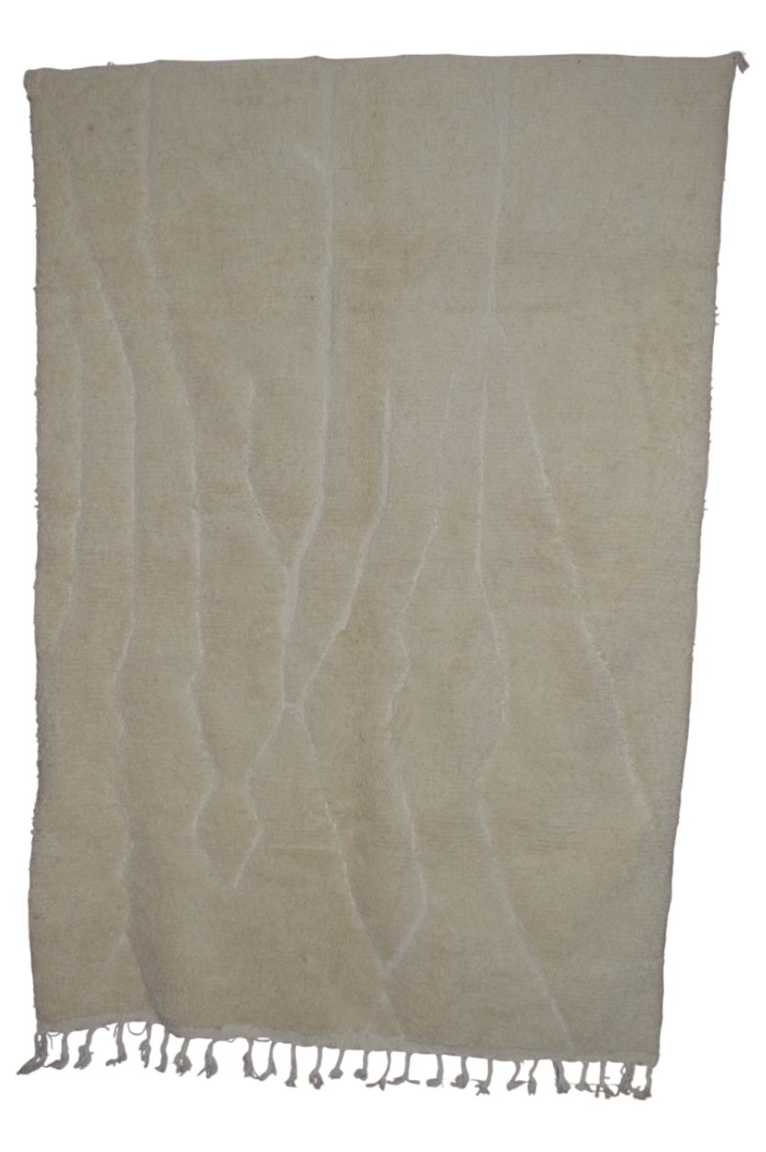 Tapis marocain M’rirt – Tapis laine de luxe aux tons neutres