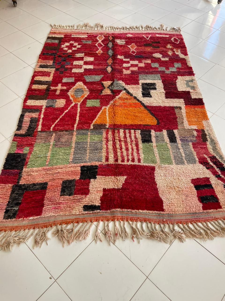 Alter Berberteppich  300 x  200 cm – Unikat V4