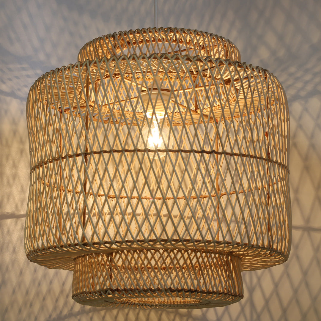 Hängelampe Rattan Boho Style