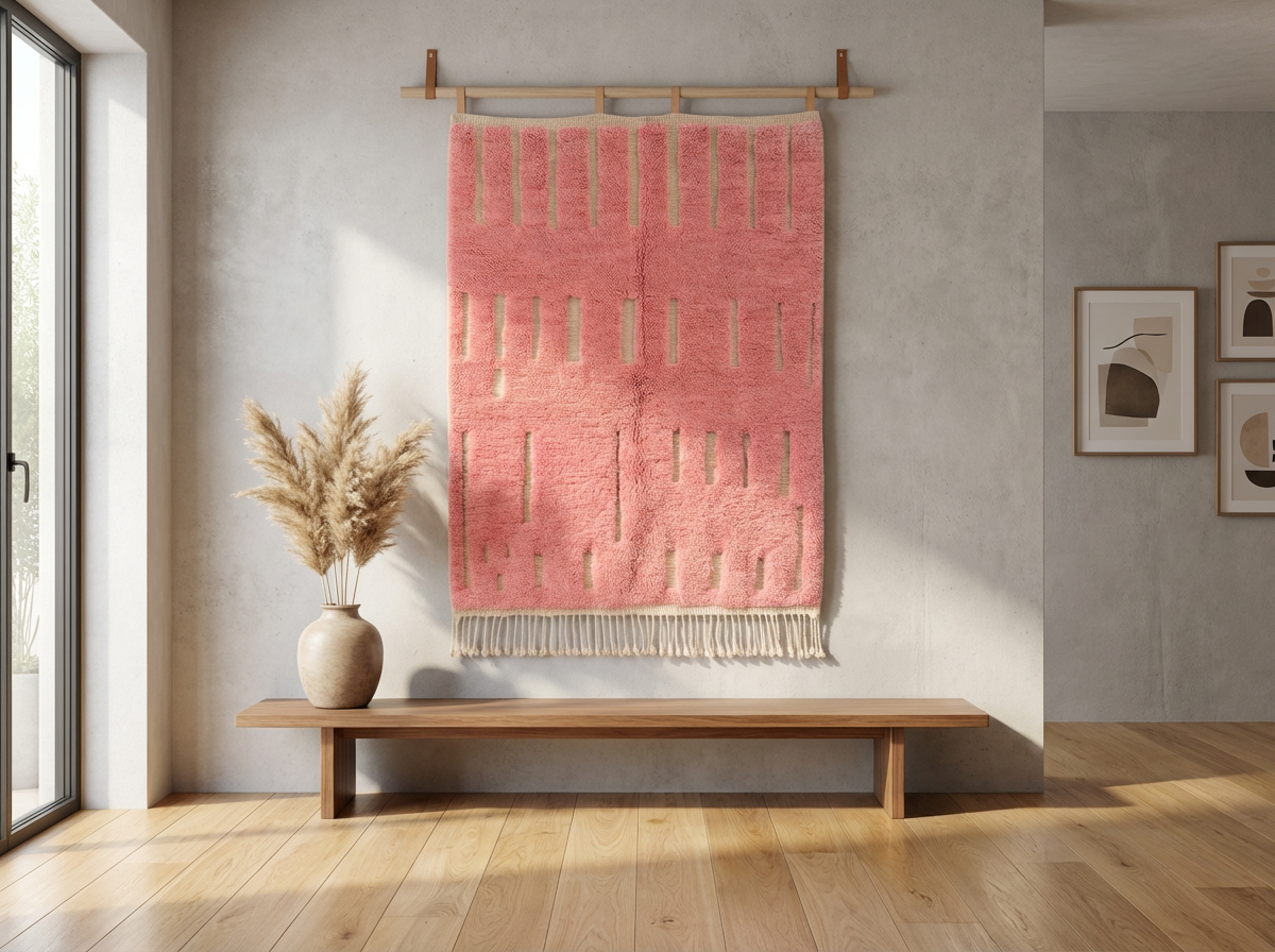 Moroccan Berber rug pink, berber Pink carpet handmade natural color rug, eco-friendly rug,8x10 ft rugs timeless wool rug, Mrirt rug Pink rug