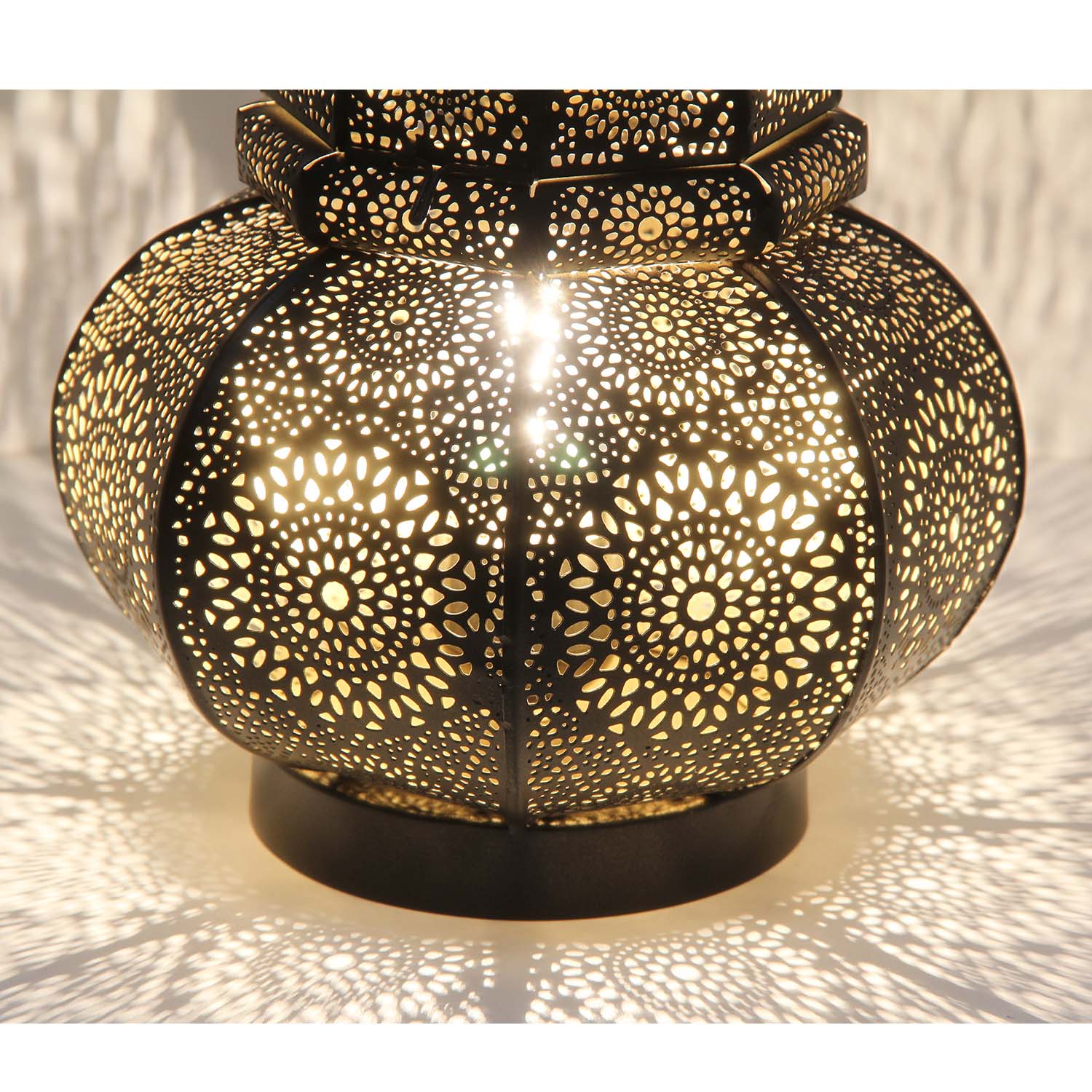 Orientalische Tischlampe  – Schwarz Gold,  MONA 