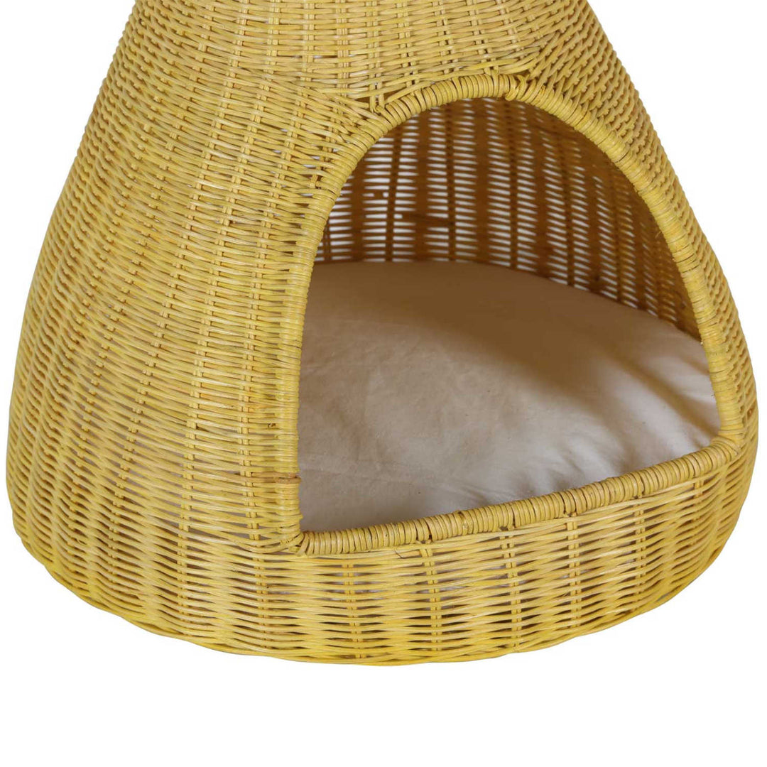 Katzenhaus Luna aus Rattan