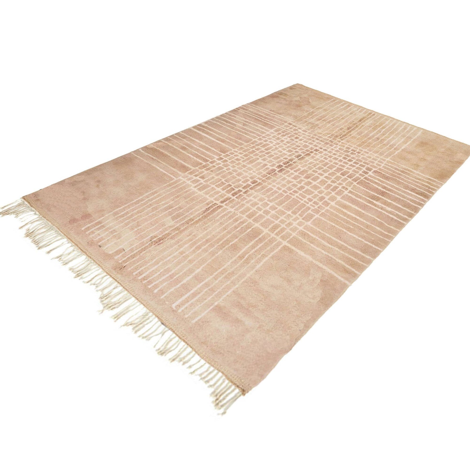 Light Brown Beni Ourain - Moroccan Berber rug - Beni ourain rug - all wool berber rug - Custom area rug - handmade rug - Genuine lamb wool - berber wool rug - area