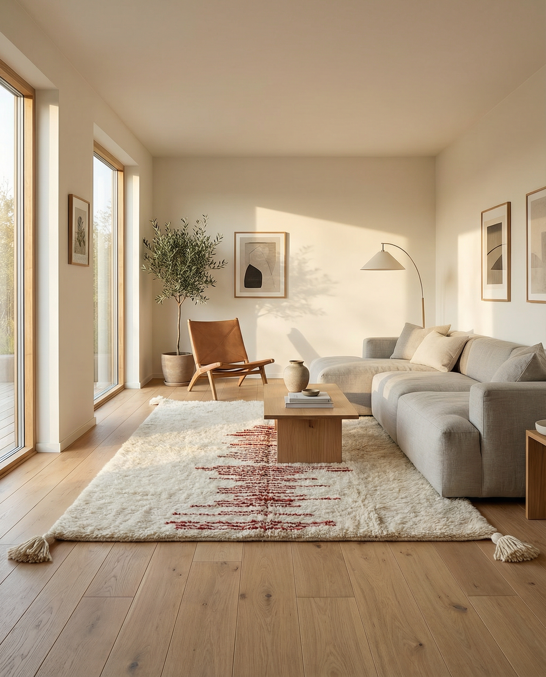 Desert Oasis - Modern Beni Ourain with Earthy Tones