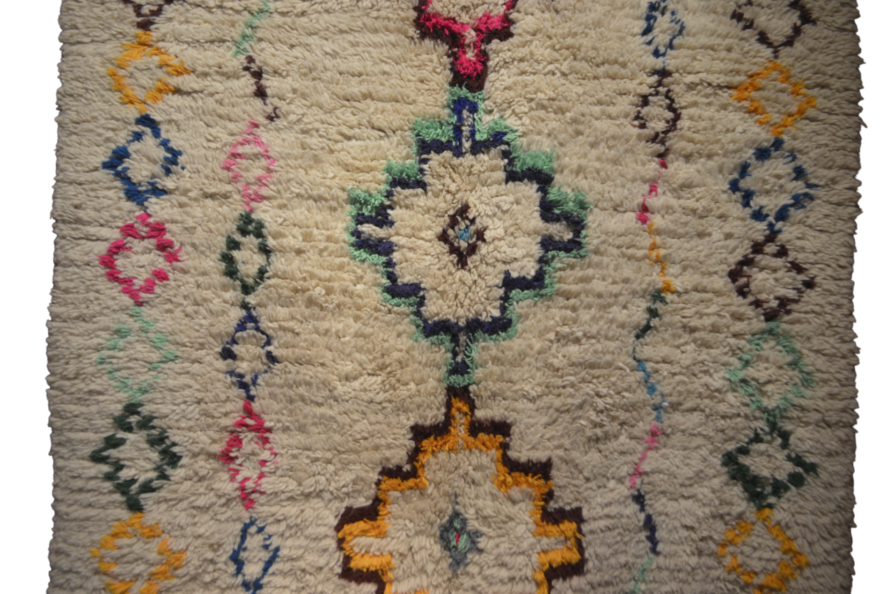 Beni Ourain - carpet from Morocco with diamond pattern, Black And White Lines Beige, Moroccan rug, handmade Beni Ourain Rug, Minimalistic Wool Carpet, Custom, Berber Area Rug