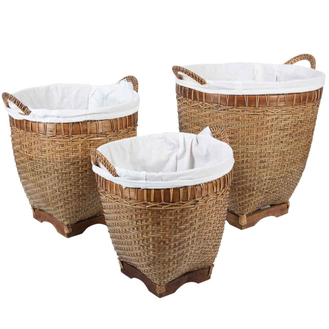 Rattan Wäschekorb Ava 3er Set