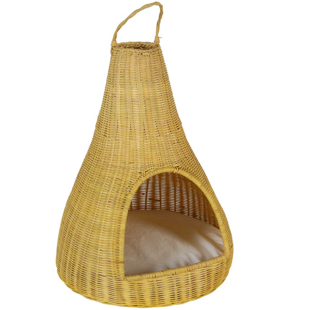 Katzenhaus Luna aus Rattan