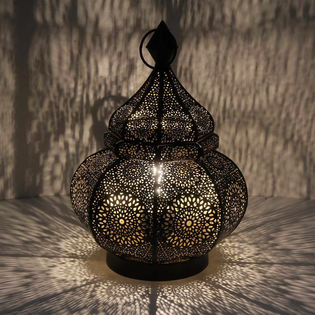 Orientalische Tischlampe  – Schwarz Gold,  MONA 