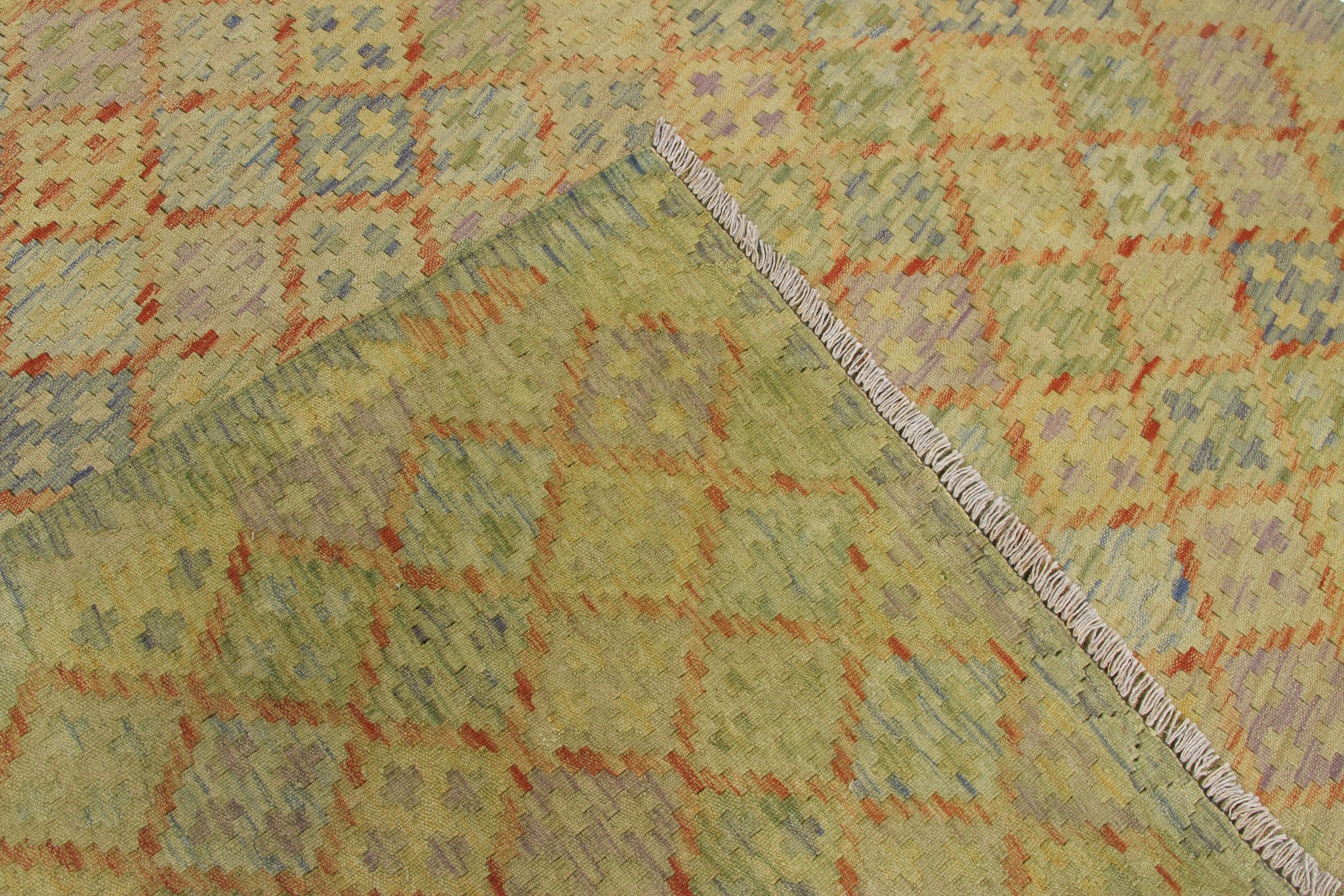 Kelim Teppich – Beige Grün 300 X 206 cm              