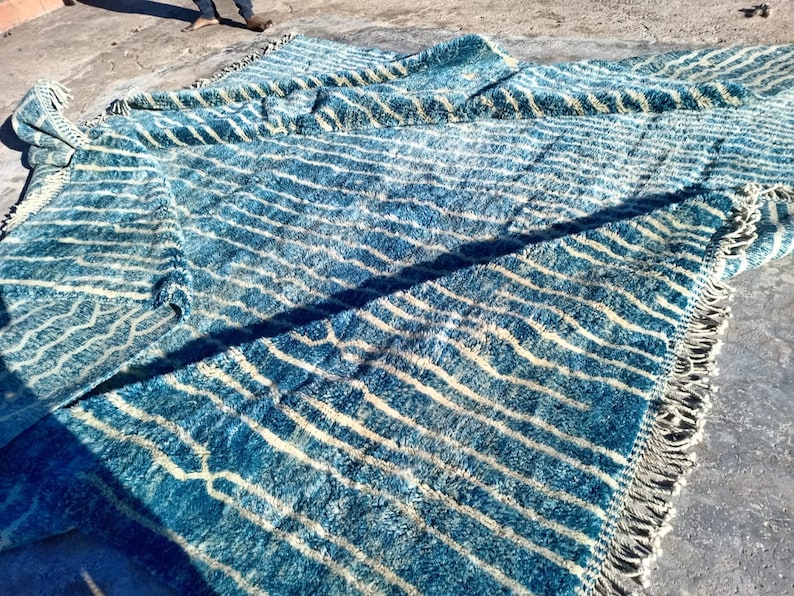 Berberteppich Blau –  Maßanfertigung