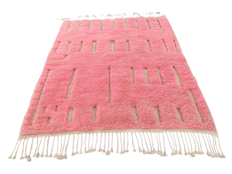 Moroccan Berber rug pink, berber Pink carpet handmade natural color rug, eco-friendly rug,8x10 ft rugs timeless wool rug, Mrirt rug Pink rug
