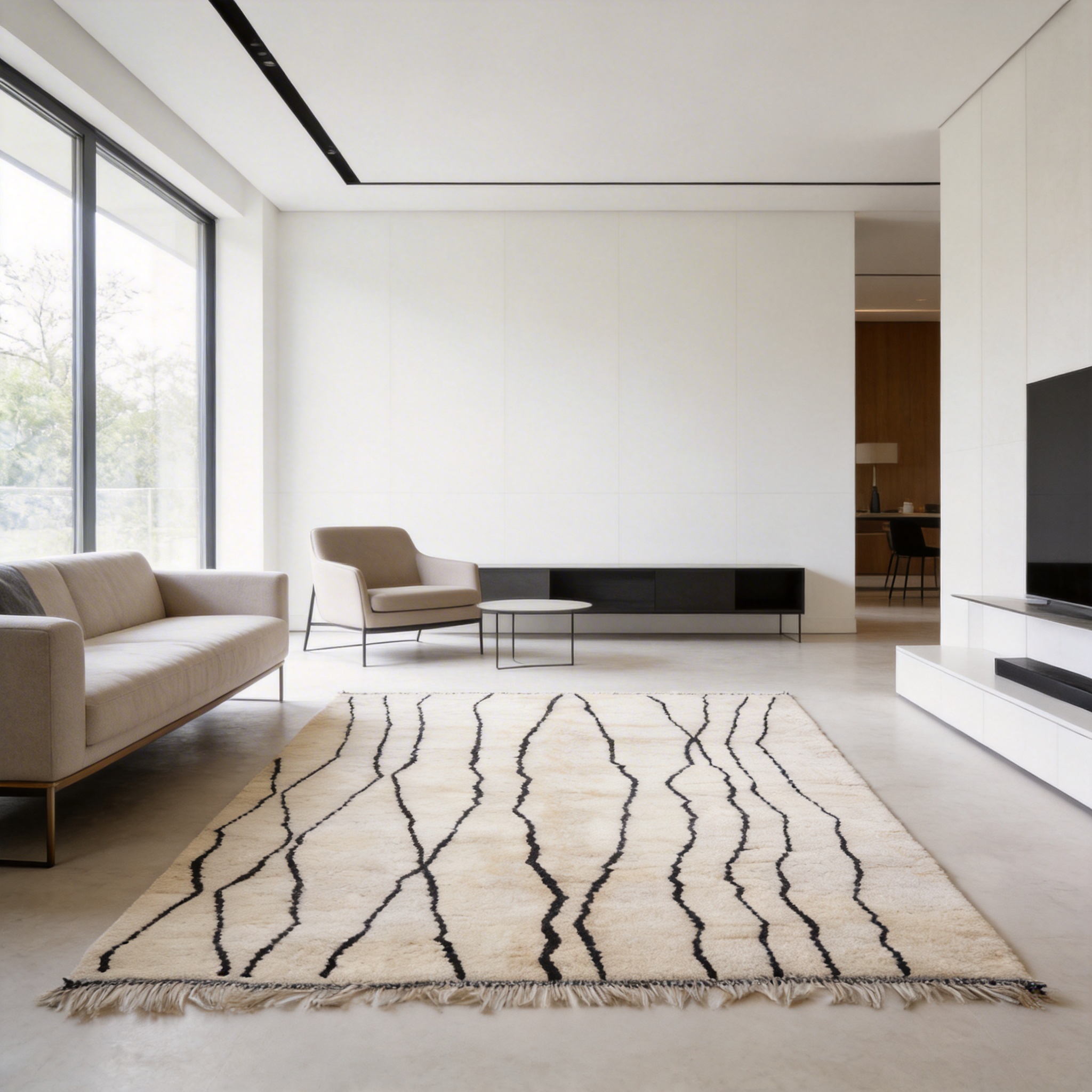 Monochrome Striped Beni Ourain