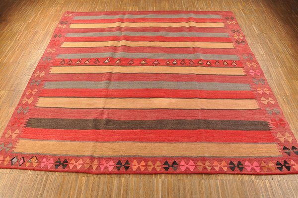 Alter Kelim Teppich  – 180 x 180 cm Unikat 13