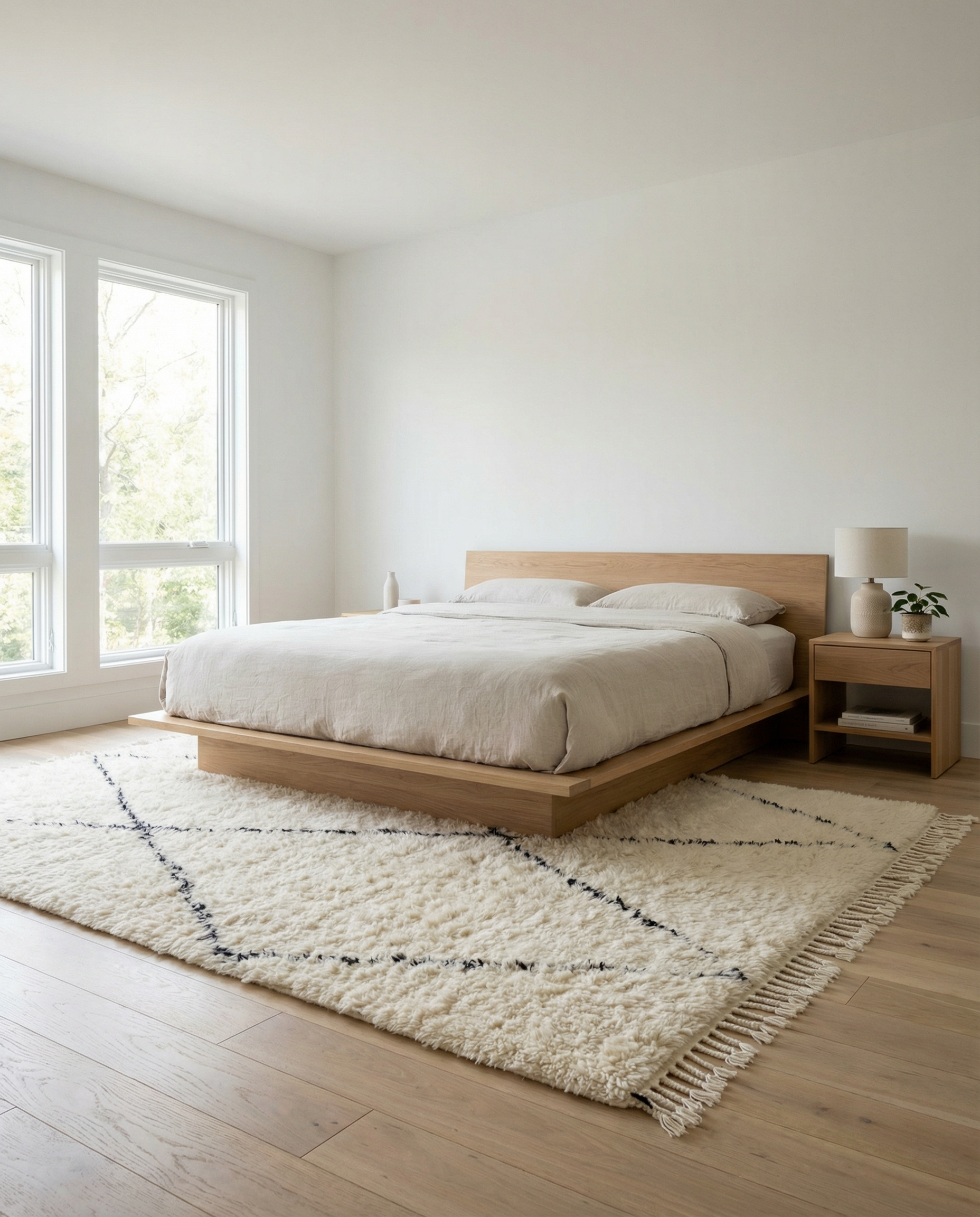 Artistic Berber Carpet for Modern Spaces- Beni Ourain Moroccan Rug