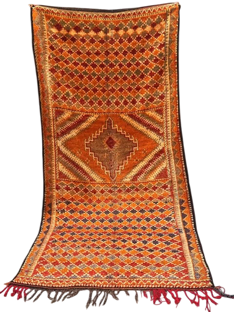 vintage Moroccan rug  Taznakht – 290 x 140 cm Unikat  V38