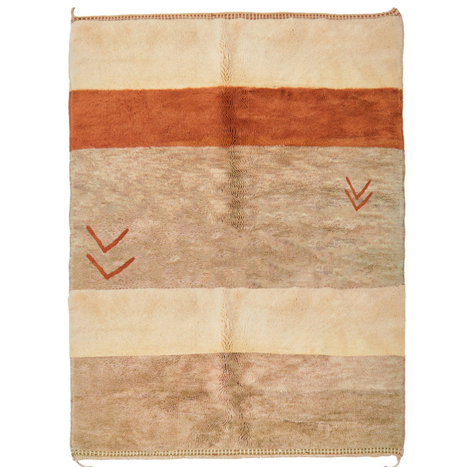 Hochflor Teppich  – Beige Braun 