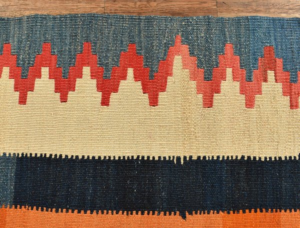 Roter vintage  Kelim Teppich – 185 x 245 cm Unikat 1 