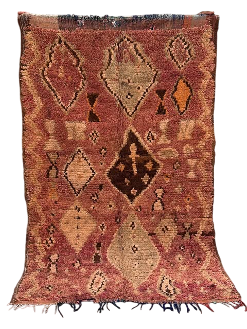 Alter Berberteppich  195 x  120 cm – Unikat V4
