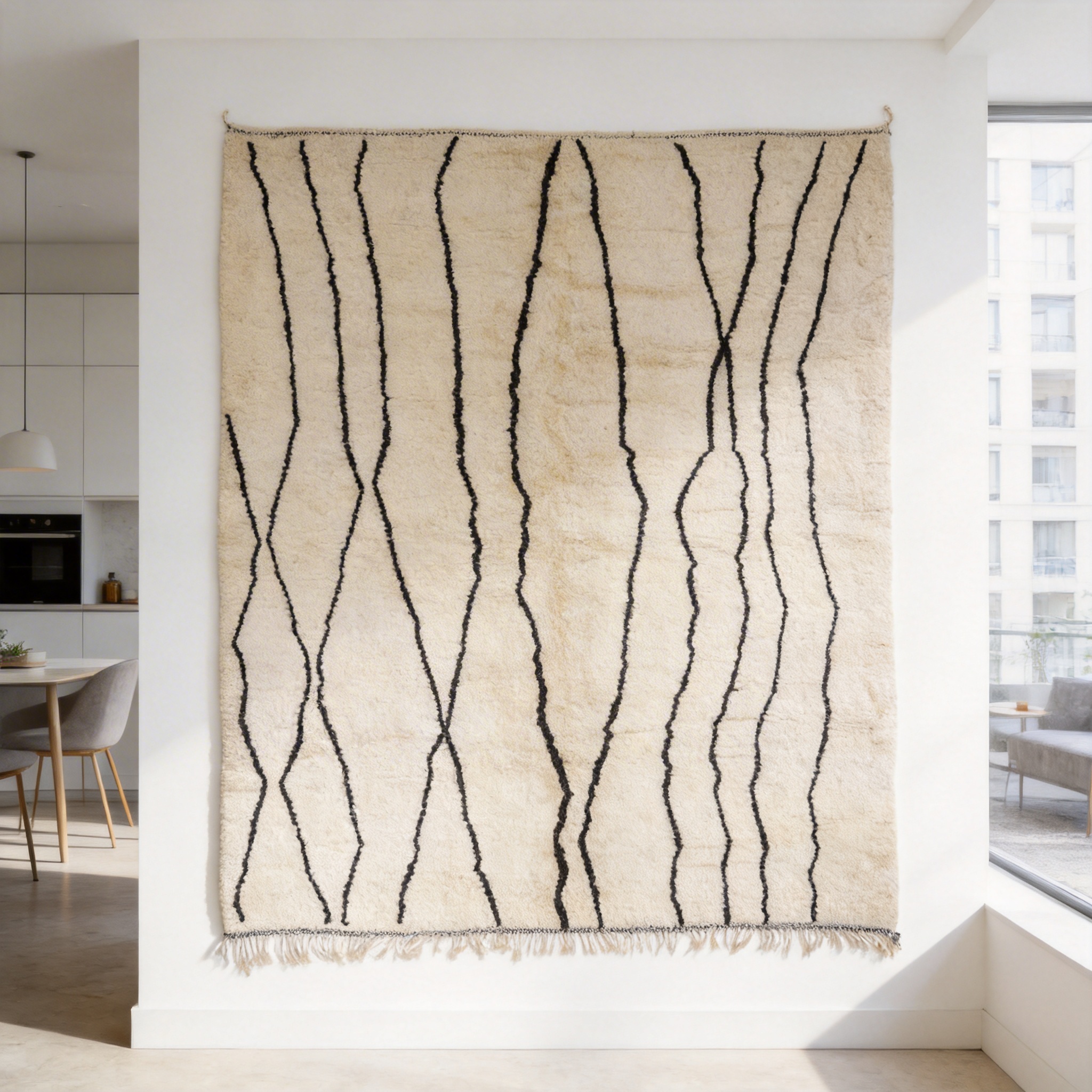 Monochrome Striped Beni Ourain