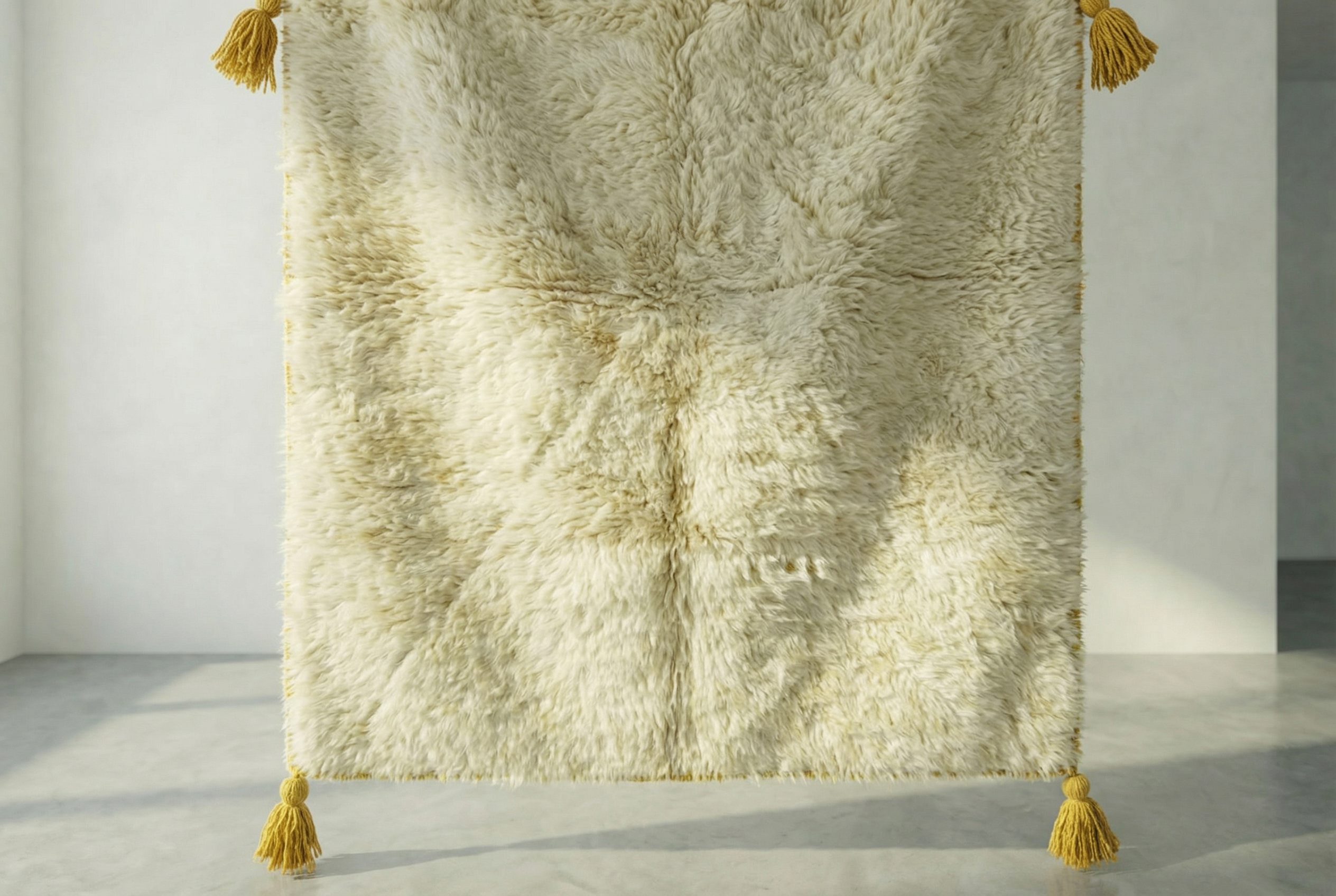 Beige And Brown - Moroccan Rugs  Handmade Berber Carpets , Beni Ourain Wool Rugs