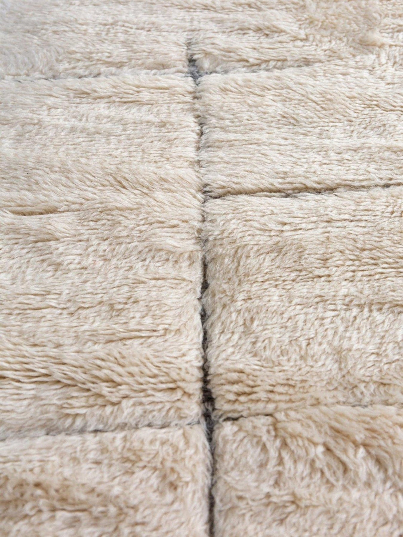 Earthy Beige Beni Ourain - Moroccan Rugs, Berber Carpet, Linear Design, Wool Handwoven, Fair Art