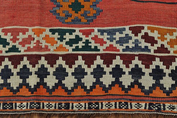 Vintage feiner Kelim Teppich  – 205 x 140 cm Unikat 15