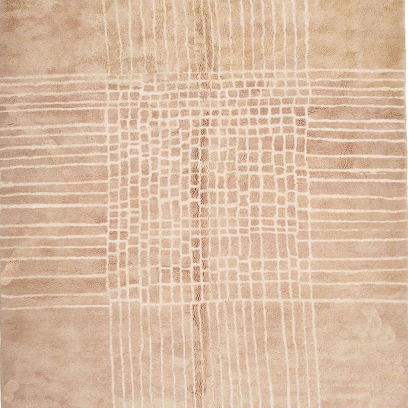 Light Brown Beni Ourain - Moroccan Berber rug - Beni ourain rug - all wool berber rug - Custom area rug - handmade rug - Genuine lamb wool - berber wool rug - area