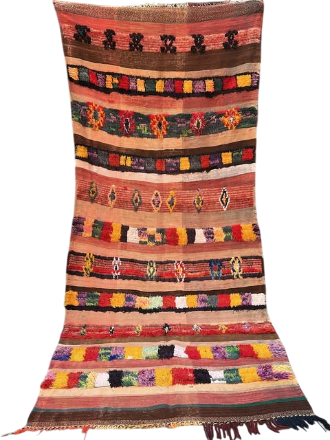 Vintage Boujad Teppich Läufer   290 x 125 cm – Unikat  V29