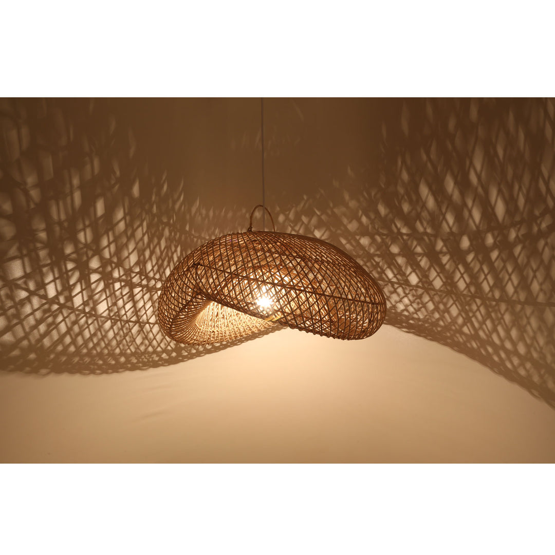 Rattan Pendelleuchte LUN 